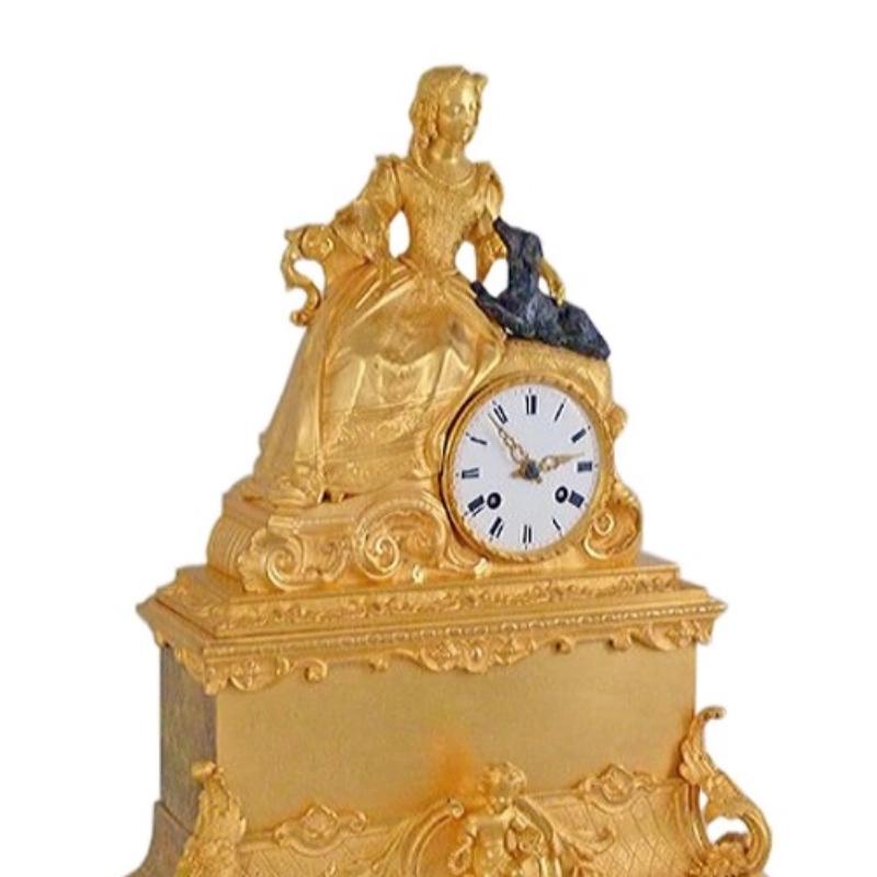 Каминные часы Маркиза. Франция, эпоха Реставрации, около 1820 года